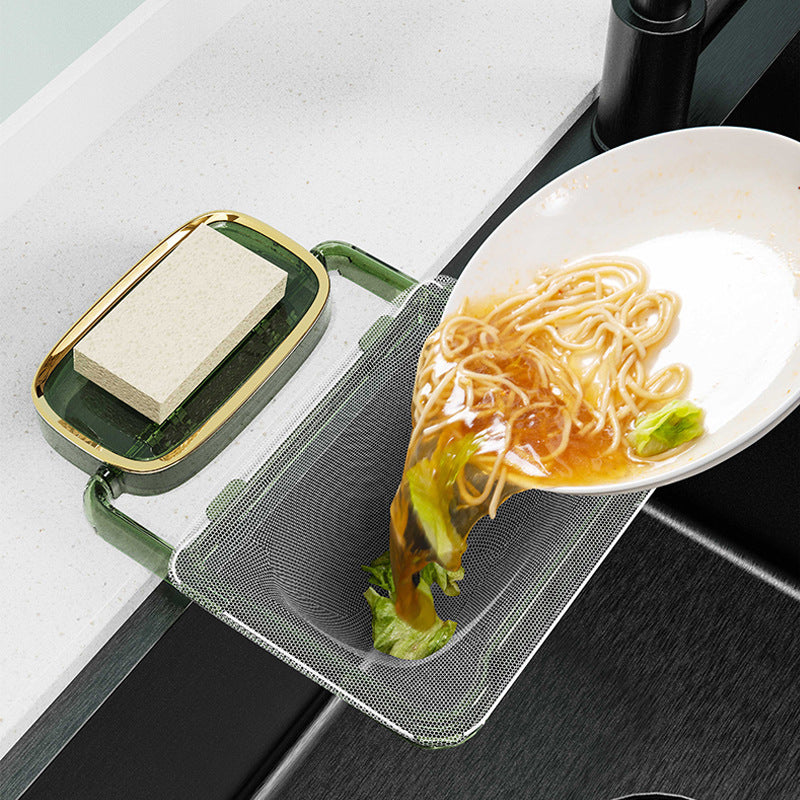Kitchen Sink Strainer Holder Mesh filter rack for sink